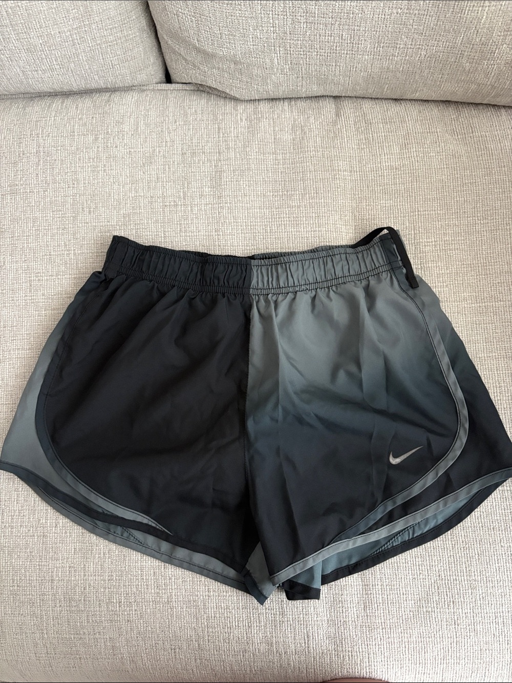Nike Women’s Black/Gray Running Shorts-S